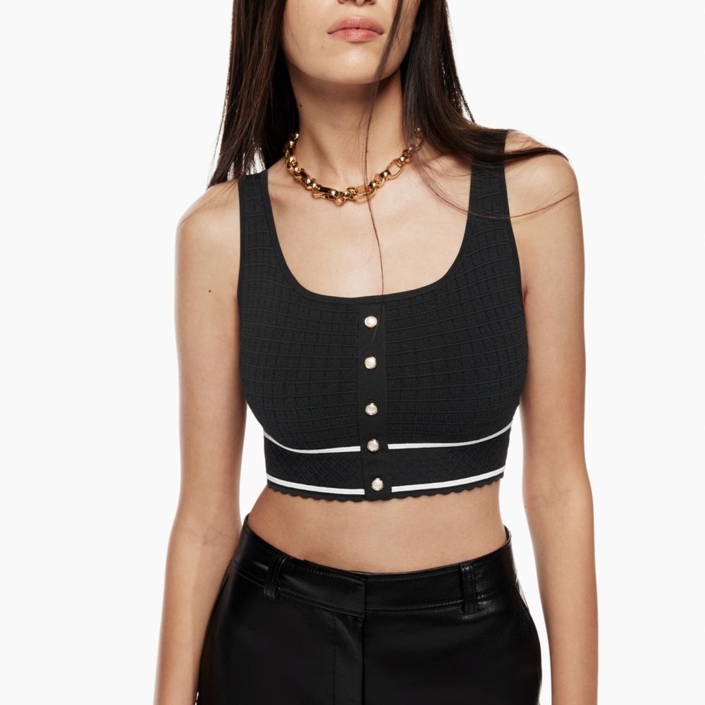 Aritzia Babaton sculpt knit button tank size 2XL